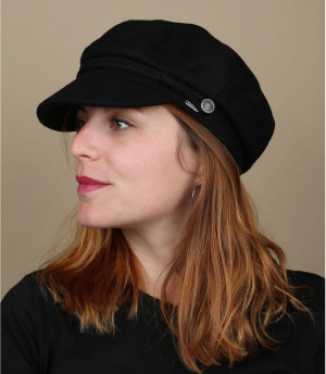 berretto da marinaio nero Skipper Cap black